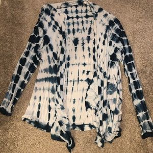 Tie Dye Open Front Cardigan